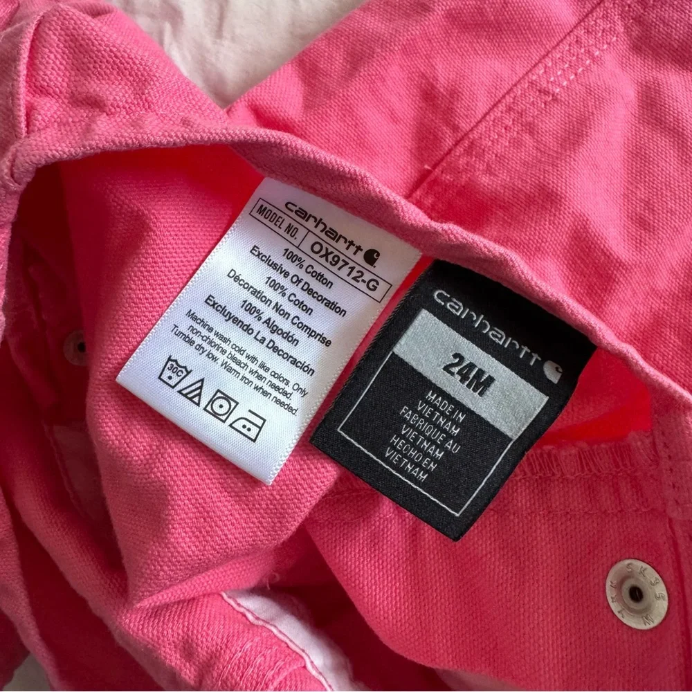 Carhartt‎ Girls Canvas Bib Overalls Pink